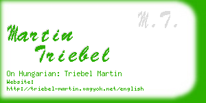 martin triebel business card